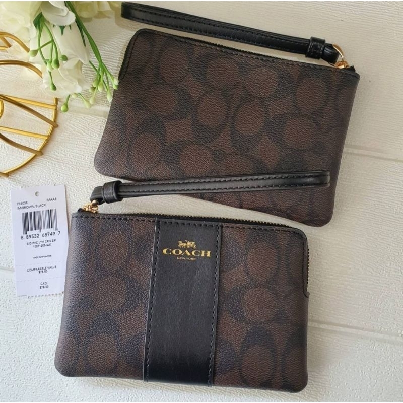 CORNER ZIP WRISTLET (COACH 58035 / CN755 / CN756 / CP438 / CP483 / F58032 / F80214) คล้องมือ 1zip S