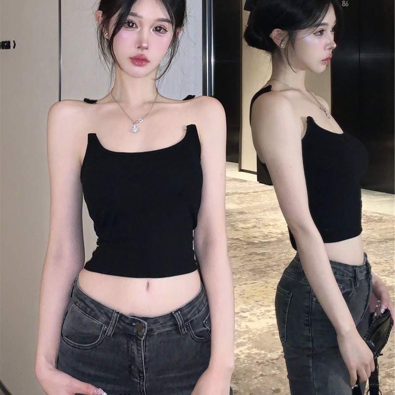 รุ่นใหม่มาแรง เสื้อสายเดี่ยวสายใส สายเดี่ยวผู้หญิง B-101 มีฟองน้ำในตัว ผ้านุ่มใส่สบาย สวยเซ็กซี่ภายในตัว – โปรปัง