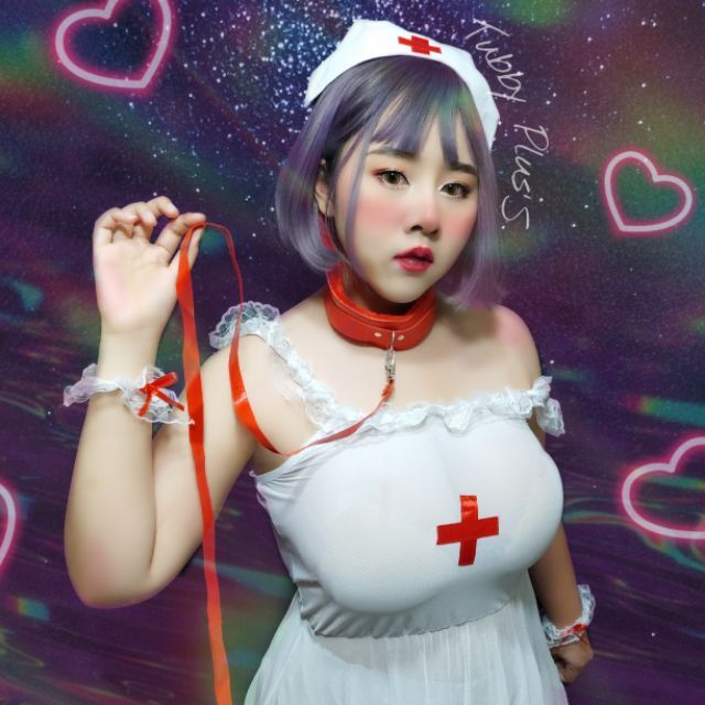 ชุดคอสเพลย์พยาบาลระบายสาวอวบ(ไม่ระบุชื่อสินค้าหน้าซอง)