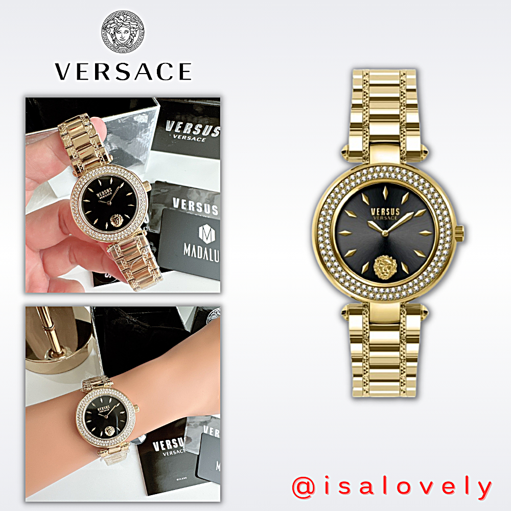 📌Isa Lovely Shop📌  VERSUS VERSACE Women's Watch VSP713620 สี ทอง