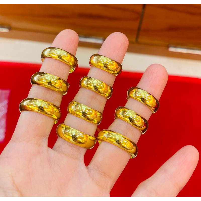 KMDGold แหวนทอง 1สลึง ลายแฟชั่น  ทองแท้ขายได้จำนำได้ พร้อมใบรับประกันสินค้า