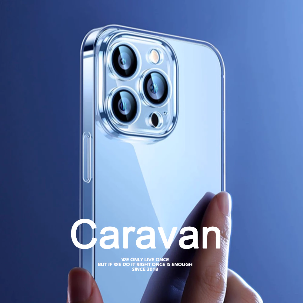 Caravan Crew เคสใส ไอโฟน เว้นบริเวณกล้อง Case for ไอโฟน 6 6s 7 8 Plus X XS MAX XR 11 Pro Max 12 mini 13 14 15