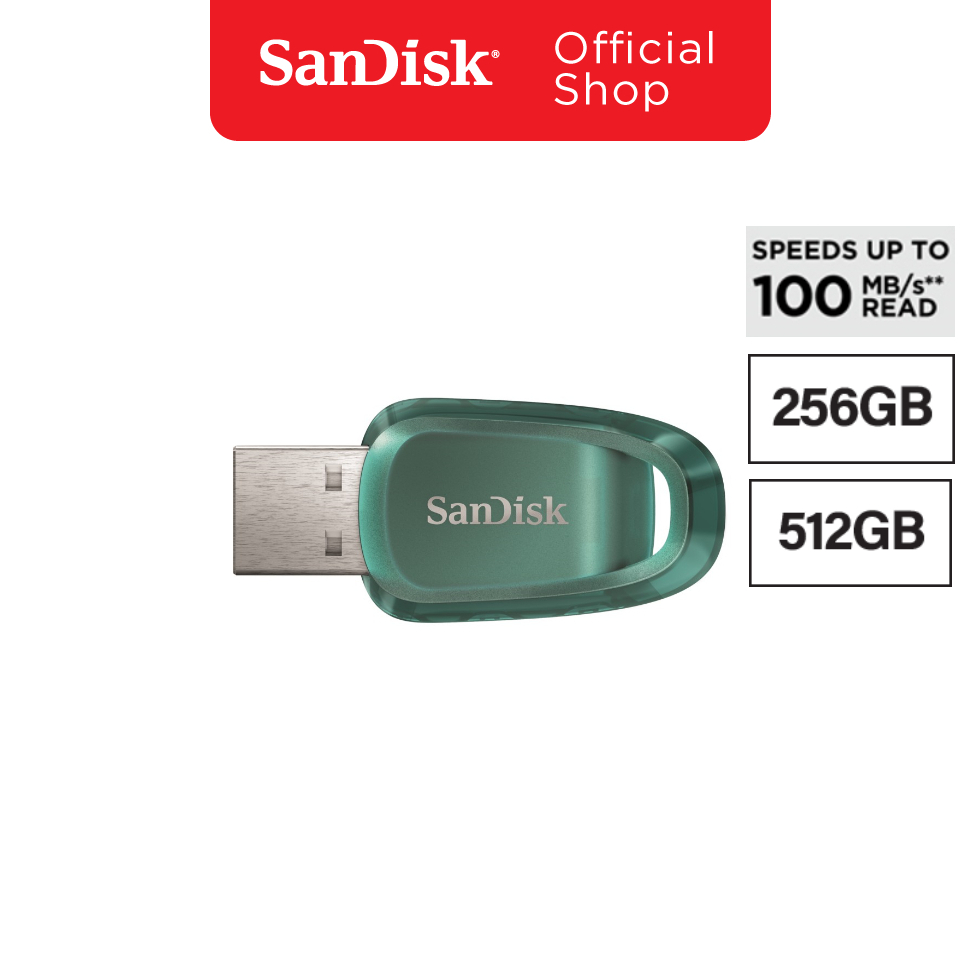 SanDisk Ultra Eco USB 3.2 Gen1 Flash Drive 256GB, 512GB (SDCZ96)