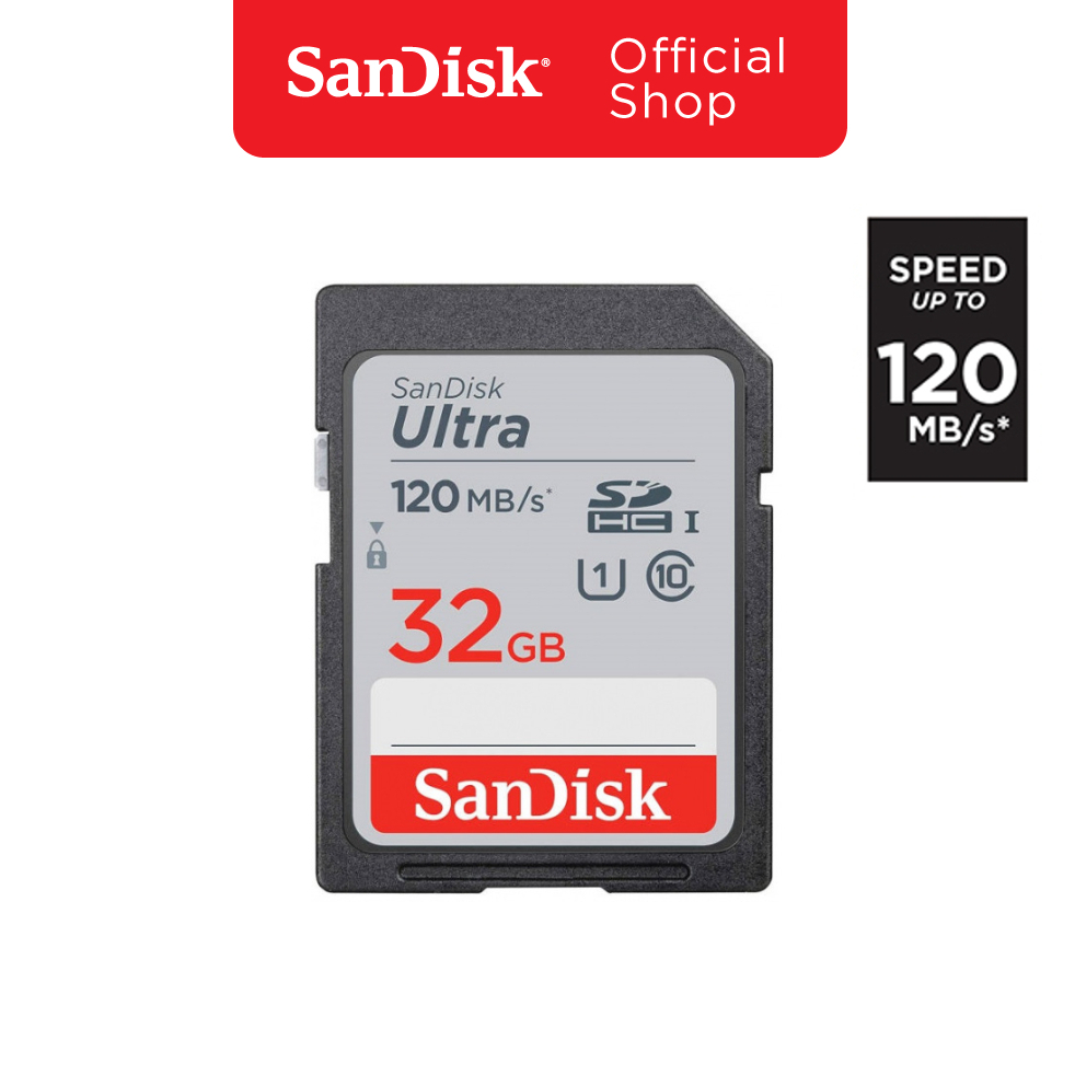 SanDisk Ultra SD Card 32GB Class 10 Speed 120MB/s (SDSDUN4-032G-GN6IN, SD card)