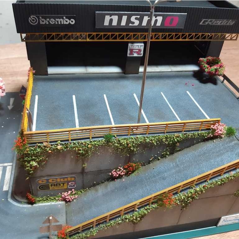 1/64 Diorama ฉาก เล่นกับรถเหล็ก สเกล 1/64