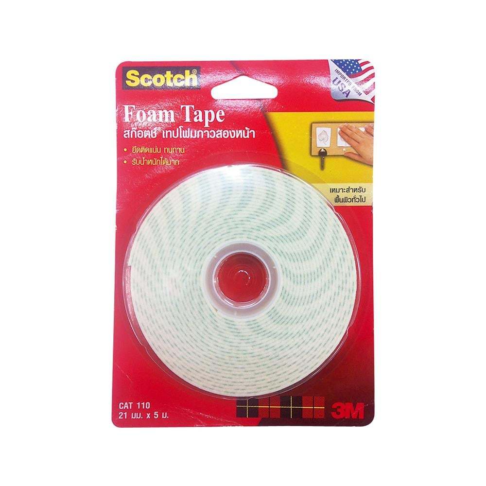 เทปโฟม 2 หน้า 3M 21 มม. x 5 ม. DOUBLE-SIDED FOAM TAPE 3M 21MMX5M