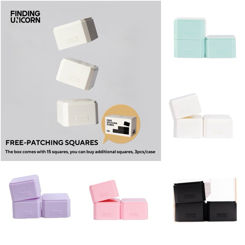 [ พร้อมส่ง/ของแท้] Finding Unicorn - Splicing Cubes ( บล็อคเสริม สำหรับ ตู้โชว์ Game box สีขาว ชมพู ดำ ม่วง)