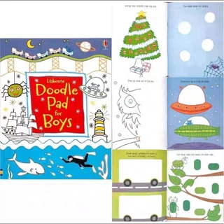 Usborne หนังสือกิจกรรม Activity book Doodle book ฝึกวาดรูป โยงเส้น จับคู่ภาพ ระบายสี