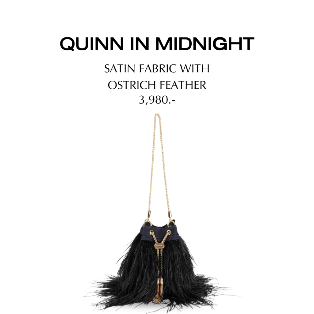 [กระเป๋าขกนก] Quinn Ostrich Feather Bag กระเป๋าถือไปงาน กระเป๋าออกงาน ไปคาเฟ่ ไปงานแต่ง