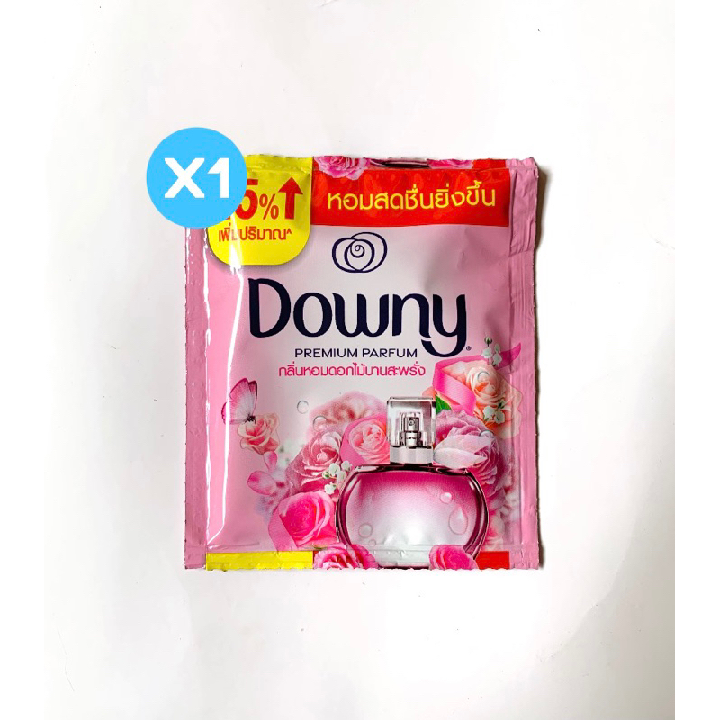 Downy ดาวน์นี่ น้ำยาปรับผ้านุ่ม กลิ่นหอม ดอกไม้บานสะพรั่ง  1 ซองเล็ก 23 มล.