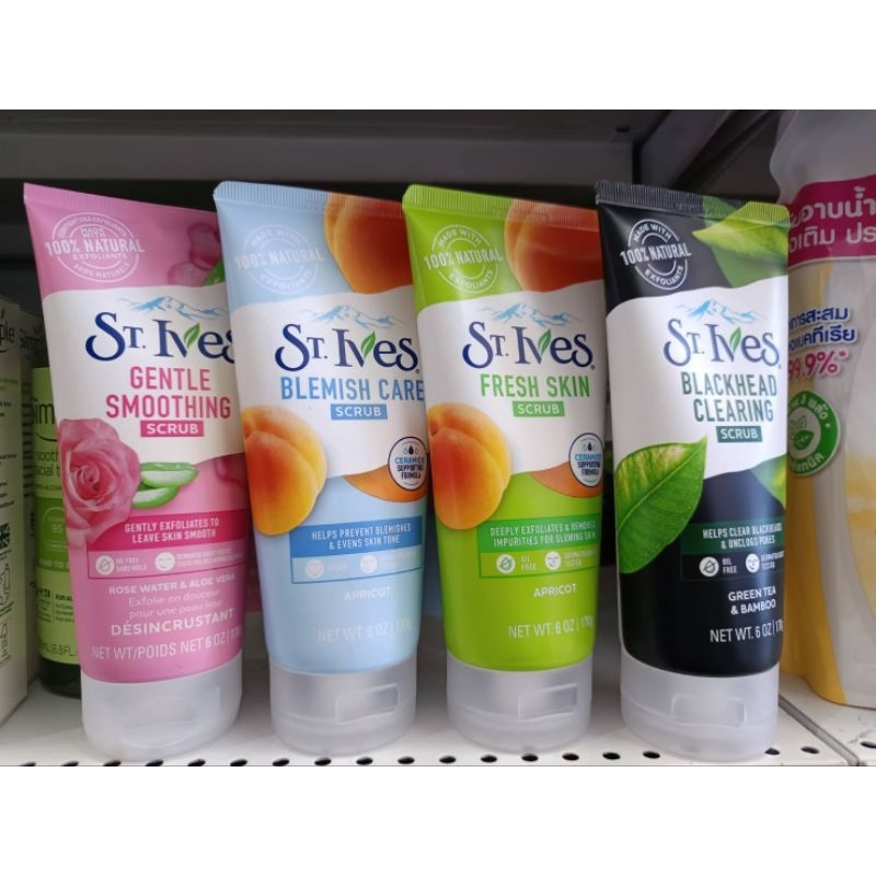 St.ives.blackhead clearing fresh skin blemish care gentle smoothing scrub 170g.