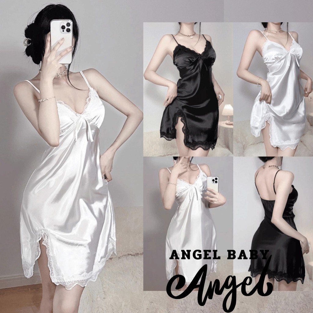 ชุดนอนไม่ได้นอน ชุดนอนซาติน มีให้เลือกหลายสี 4 ไซต์ หนัก 95 กก ก็ใส่ได้ A-326