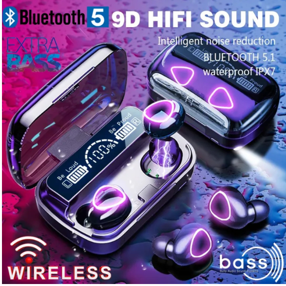 2024 ใหม่ หูฟังบลูทูธ สเตอริโอ หูฟังเล่นเกมส์แยกเสียงซ้ายขวา รุ่น M10 TWS Wireless Bluetooth 5.1 headset Earphone Earbud