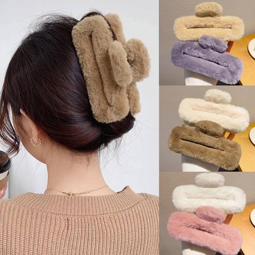 GBS-กิ๊ฟหนีบผม แบบขนสี่เหลี่ยมใหญ่มาใหม่ พร้อมส่ง