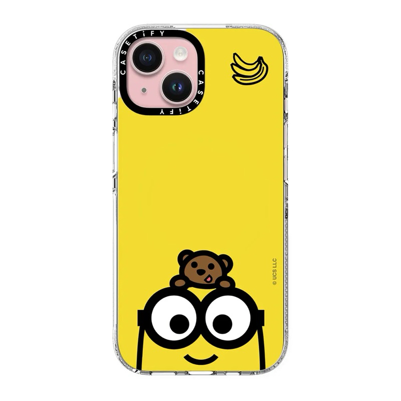 Minions Bob Face Case iPhone 15 Clear Case MS Compatible สี: Clear
