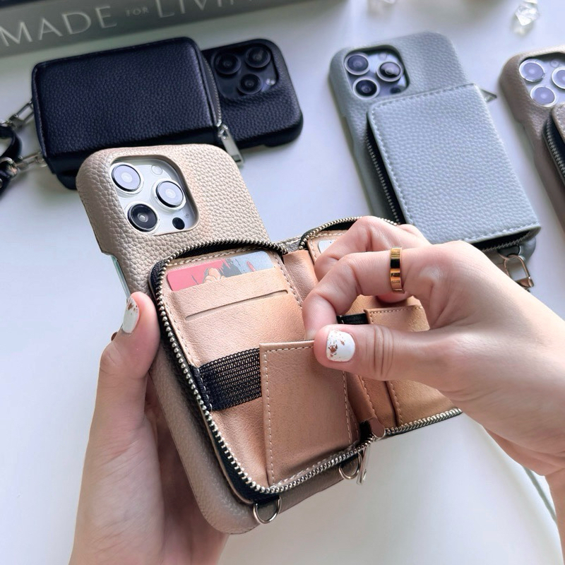 [i17] พร้อมส่ง👝 E2S31 เคสกระเป๋าสะพายซิปใส่บัตร(1)ใส่ของจุกจิกได้ 💶 ใช้แทนกระเป๋าได้ สำหรับ iPhone เคสไอโฟน 17Promax - รูปที่ 7