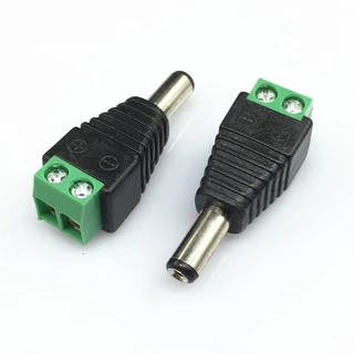 1pcs แจ็ค DC Jack ตัวผู้ ตัวเมีย Connector แจ๊คชาย แจ๊คหญิง 5.5x2.1มม. แบบขัน แบบกด กล้องวงจรปิด CCTV ปลั๊ก DC