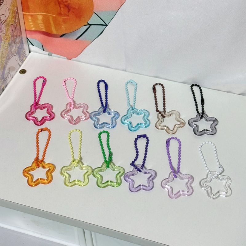 พวงกุญแจดาว จี้ดาว ร้อยโซ่ไข่ปลา พร้อมส่ง