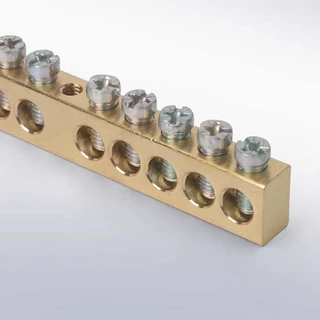 Bus Bar Terminal บัสบาร์ ทองแดง บาร์นิวตรอน.บาร์กราวด์ สำหรับ กล่องเบรคเกอร์ ตู้ไฟฟ้า ตู้ Combiner