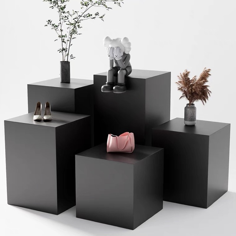 *พร้อมส่ง* โต๊ะไม้โชว์สินค้า สีดำเงา  ที่โชว์สินค้า ฐานโชว์สินค้า โต๊ะกลาง โต๊ะกาแฟ ❌กดสั่งทีละตัว❌