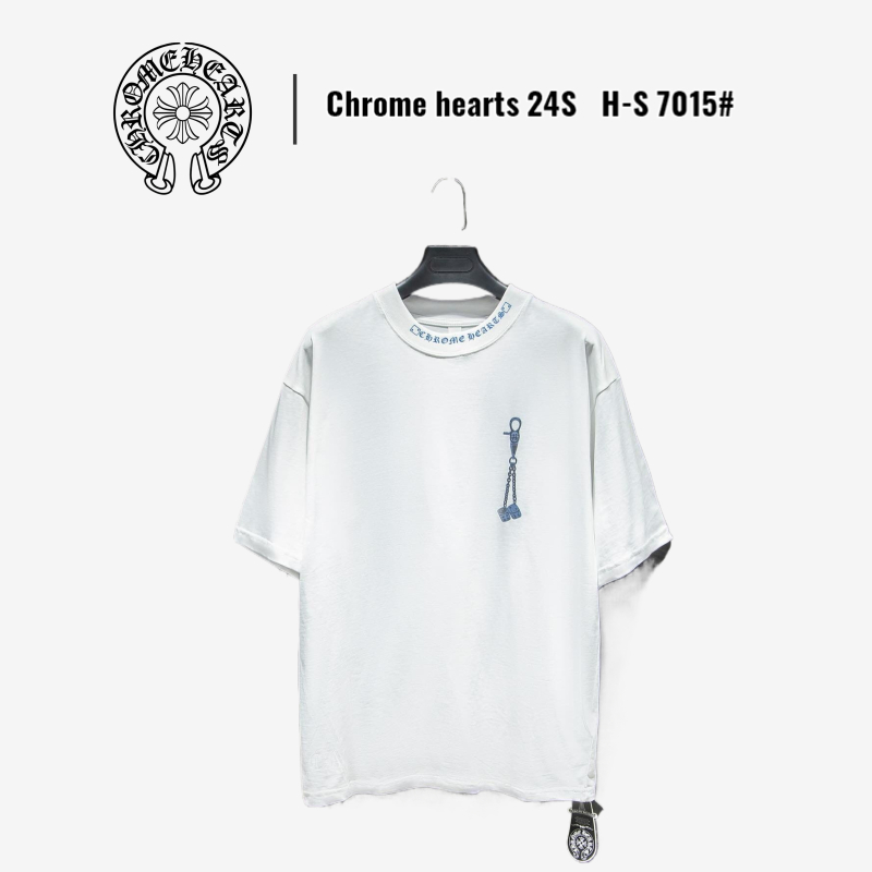 【DFS】Chrome hearts 24S   H-S 7015# เสื้อยืดกีฬา เสื้อยืดลำลองผ้าฝ้าย