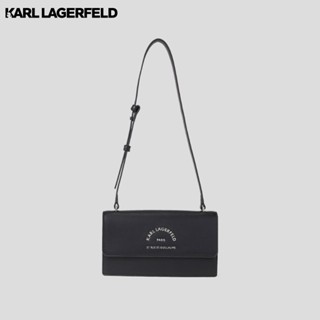KARL LAGERFELD - RUE ST-GUILLAUME METAL FLAP SHOULDER BAG
