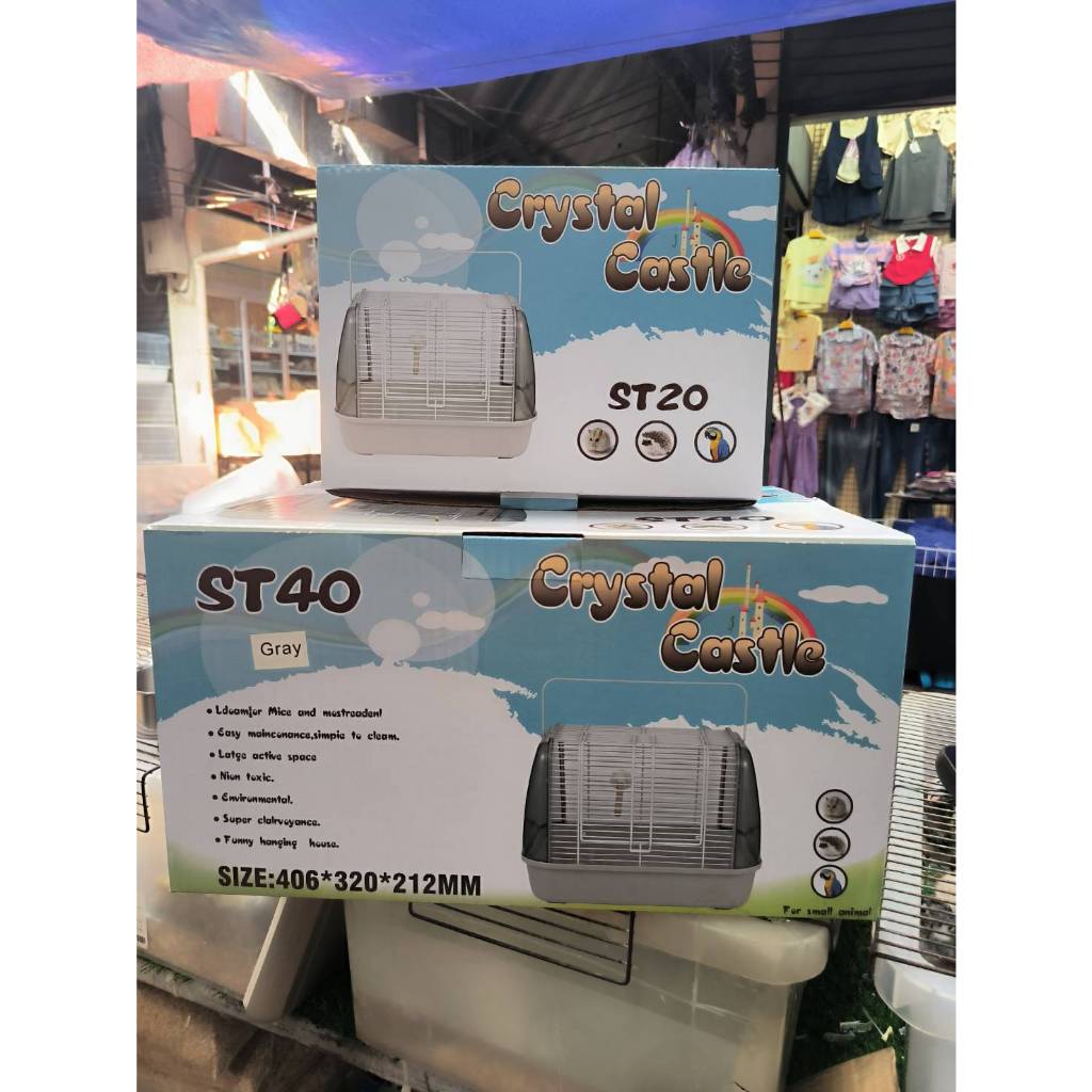 **มีตะแกรงรองพื้น**กรงพกพา  กรงนกแก้ว แฮมเตอร์ ชูการ์ กระรอก ดอร์เมาส์ - รูปที่ 3