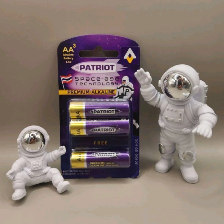 ถ่าน Patriot Premium Alkaline size AA แพ็ค 2 ก้อน ฟรี 1 ก้อน