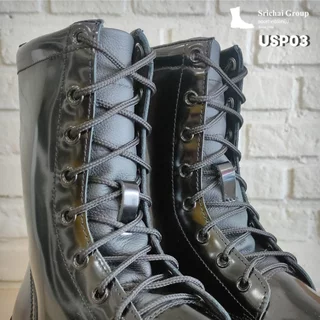 Combat Boots / คอมแบท รุ่น USP03 หนังขัดมันเกรดพรีเมี่ยม พื้นรถถัง by Srichaigroup