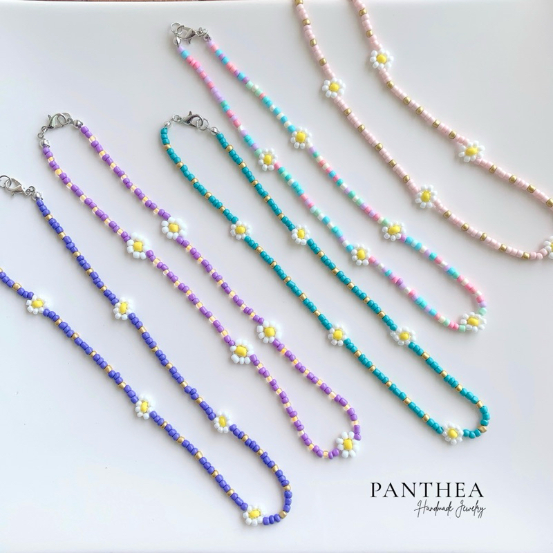 Pantheadesign สร้อยลูกปัดเดซี่ ใส่ไปทะเล ʚїɞ {มีสายคล้องเอว} ʚїɞ