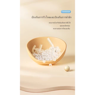 Evorie Tritan ชุดหลอดสำรองสำหรับแก้วหัดดูดขนาด 300ml แถมแปรงทำความสะอาดหลอดฟรีในชุด