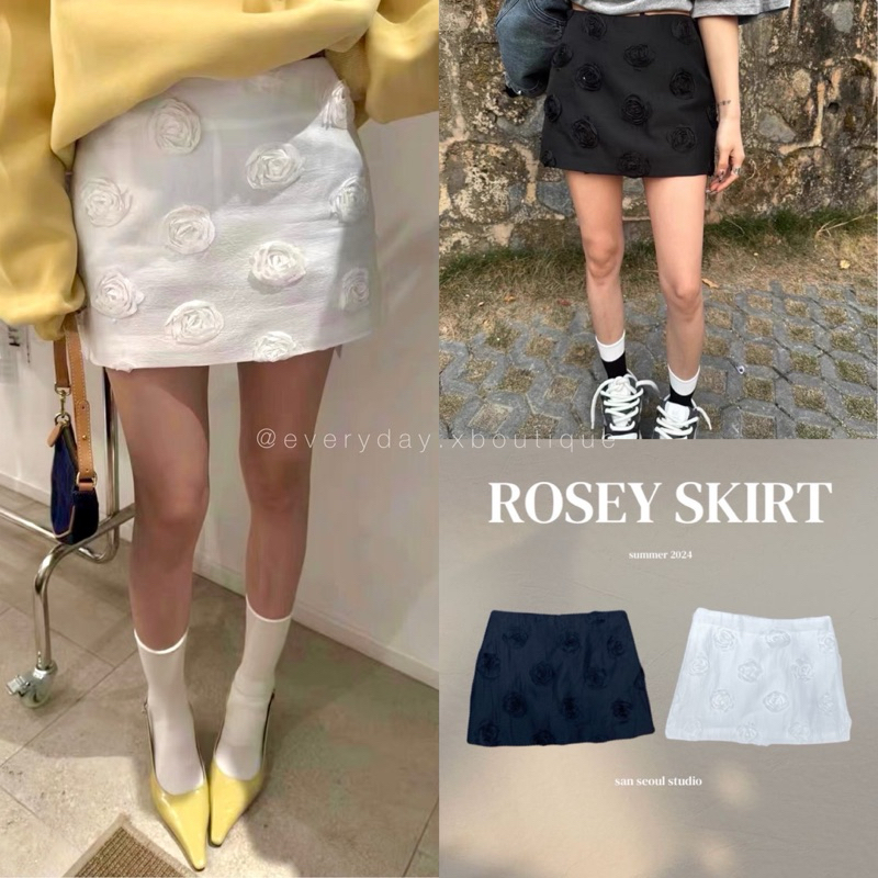 Korea flower skirt (S,M) กระโปรงสั้น เอวกลาง ใส่คู่กับเสื้อยืดโคร่งๆ น่ารักมากๆค่า ตัวนี้เป็นผ้าซีทรู มีกางเกงซับใน