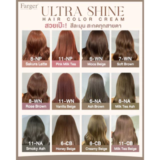 (ตัดฝากล่อง) สีฟาร์เกอร์ อัลตร้า ชายน์ Farger Ultrashine สีฟาร์เกอร์รุ่นใหม่ ครบทุกสี