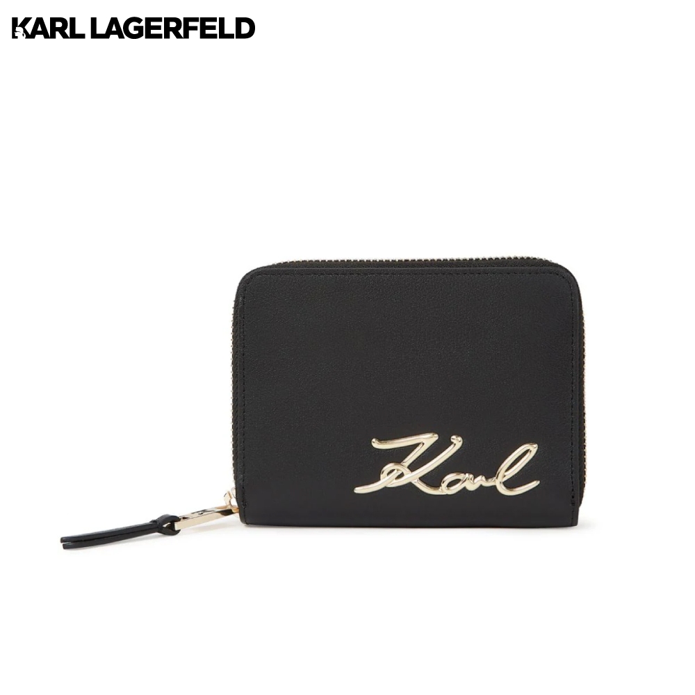KARL LAGERFELD - K/SIGNATURE MEDIUM ZIP WALLET