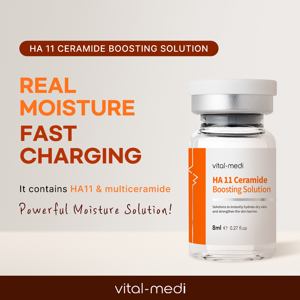 ( แท้ / พร้อมส่ง ) Vital-Medi HA11 Ceramide Boosting Solution แบ่งขาย 1 ขวด 8 มิล. > สีส้ม