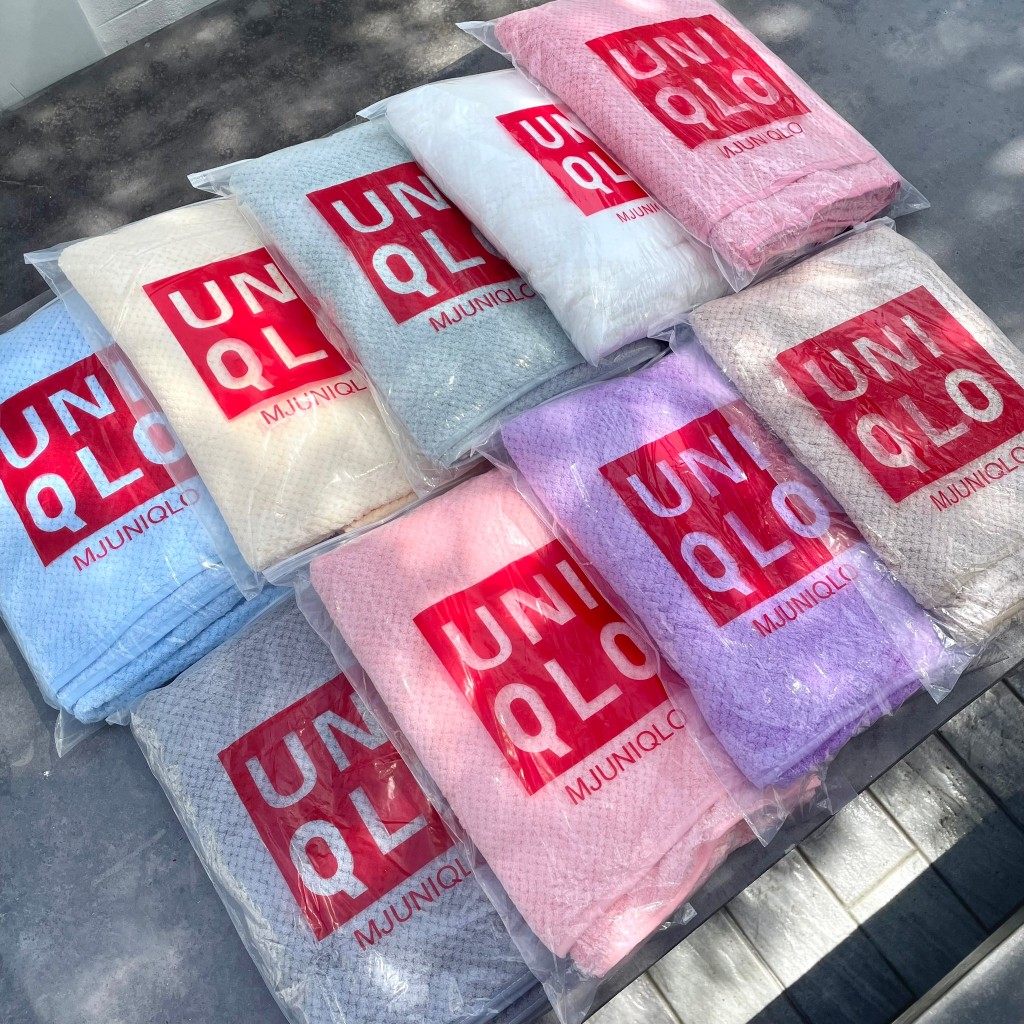 #พร้อมส่ง ผ้าขนหนู ผ้าเช็ดตัวรังผึ้ง Uniqlo เนื้อนุ่ม งานคุณภาพดี
