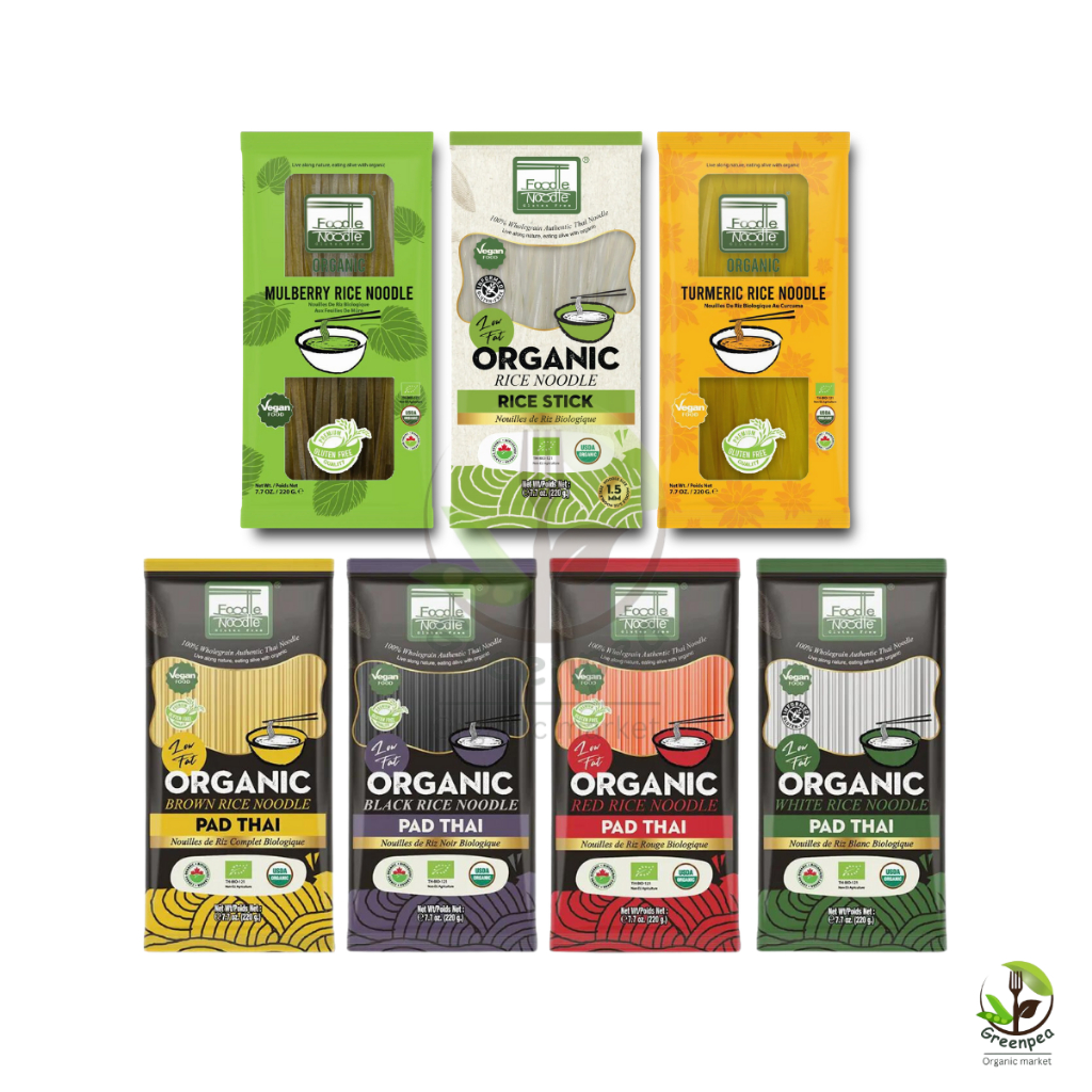 foodle noodle เส้นก๋วยเตี๋ยว (เจ) อินทรีย์ Organic rice noodle 220กรัม Gluten free