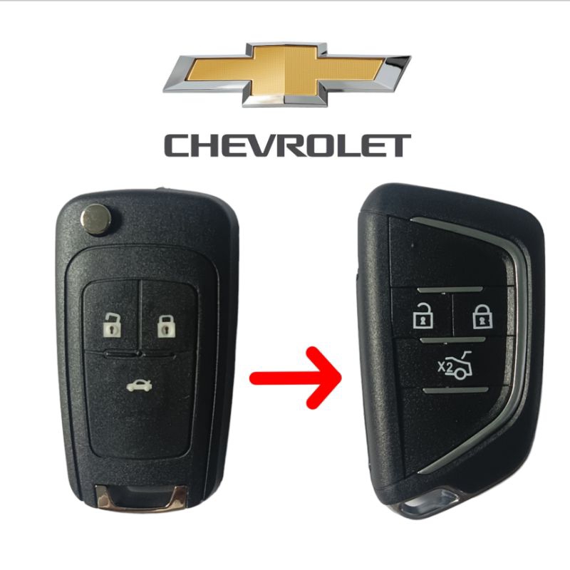 กุญแจเชฟโรเลต ดอกกุญแจพับแบบใหม่ งานสวยมีโลโก้ กรอบกุญแจรีโมทแบบพับใหม่ chevrolet