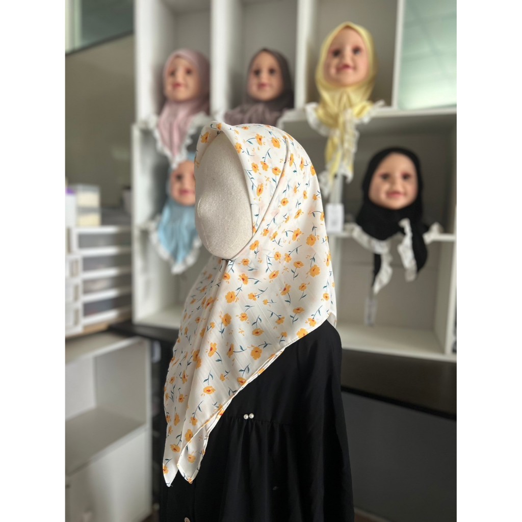 Kids and Mom chiffon hijab