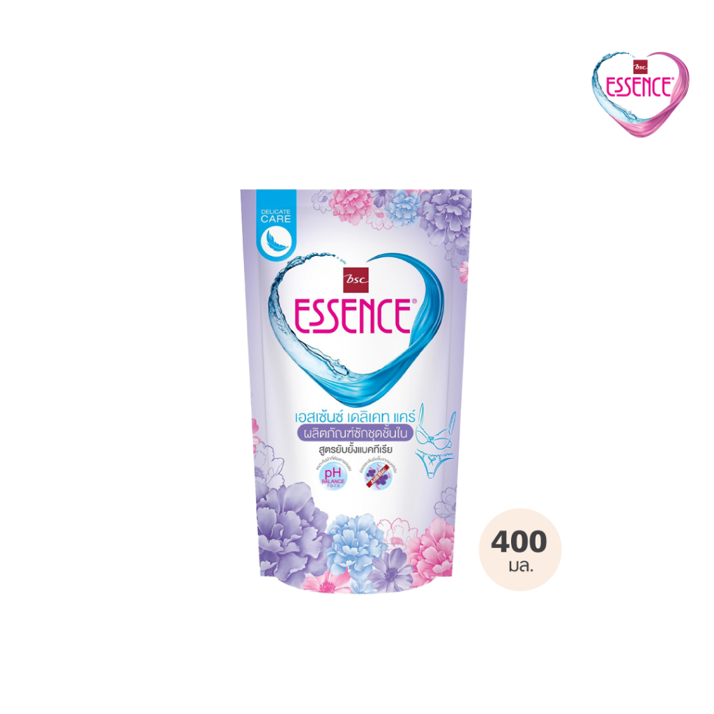 Essence ผลิตภัณฑ์ซักผ้าเอสเซ้นซ์ สำหรับชุดชั้นใน 400 มล. (ยกลังสุดคุ้ม 1 ลัง บรรจุ 24 ชิ้น )
