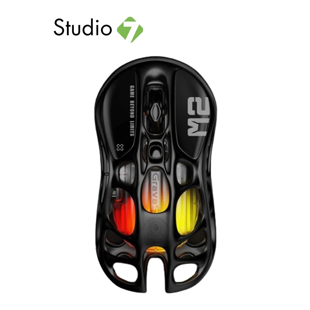 เมาส์เกมมิ่ง GravaStar Wireless Gaming Mouse Mercury M2 Stealth Black by Studio7