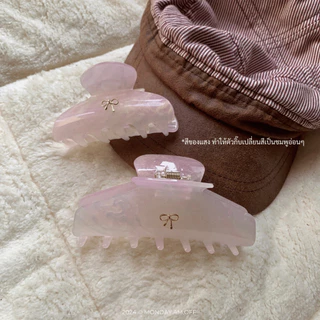 [ส่งทุกวัน🔥] กิ๊บเปลี่ยนสีมินิมอล Gold Ribbon Hair claws (6-11cm) ☀️ รุ่น Sunrise แข็งแรง ผมเยอะหนีบได้