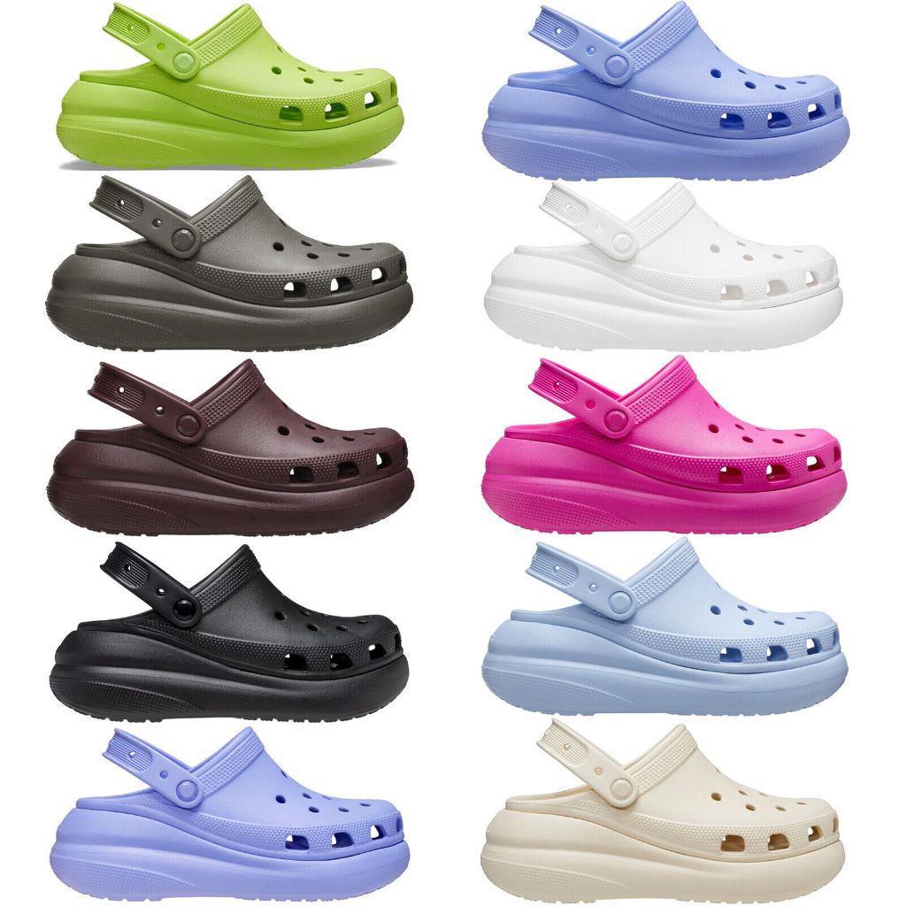 รองเท้าหัวโตรัดส้นผู้หญิง Crocs Crush Clog รองเท้าส้นสูง ส้นตึก เบานิ่มใส่สบาย พร้อมส่งในไท