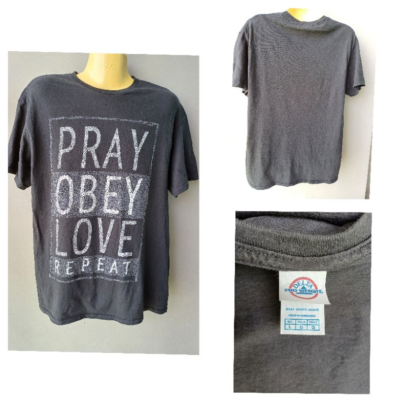 Delta Pro Weight Size L สีดำ สกรีนสีขาว-เทา