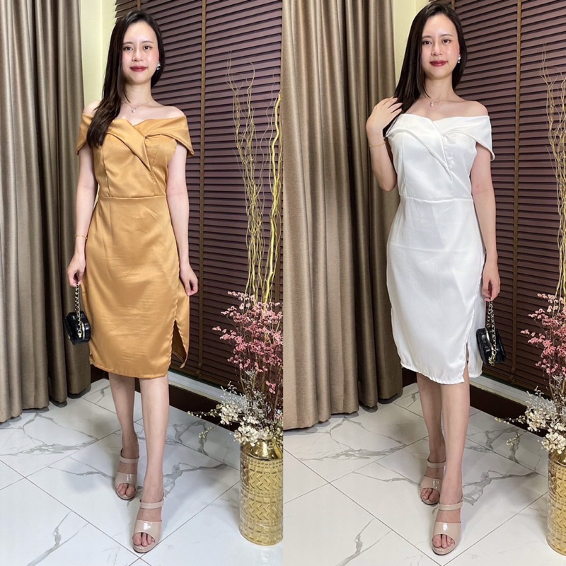 Baifern ชุดเดรส ชุดออกงาน ชุดราตรี ผ้าซาร่า