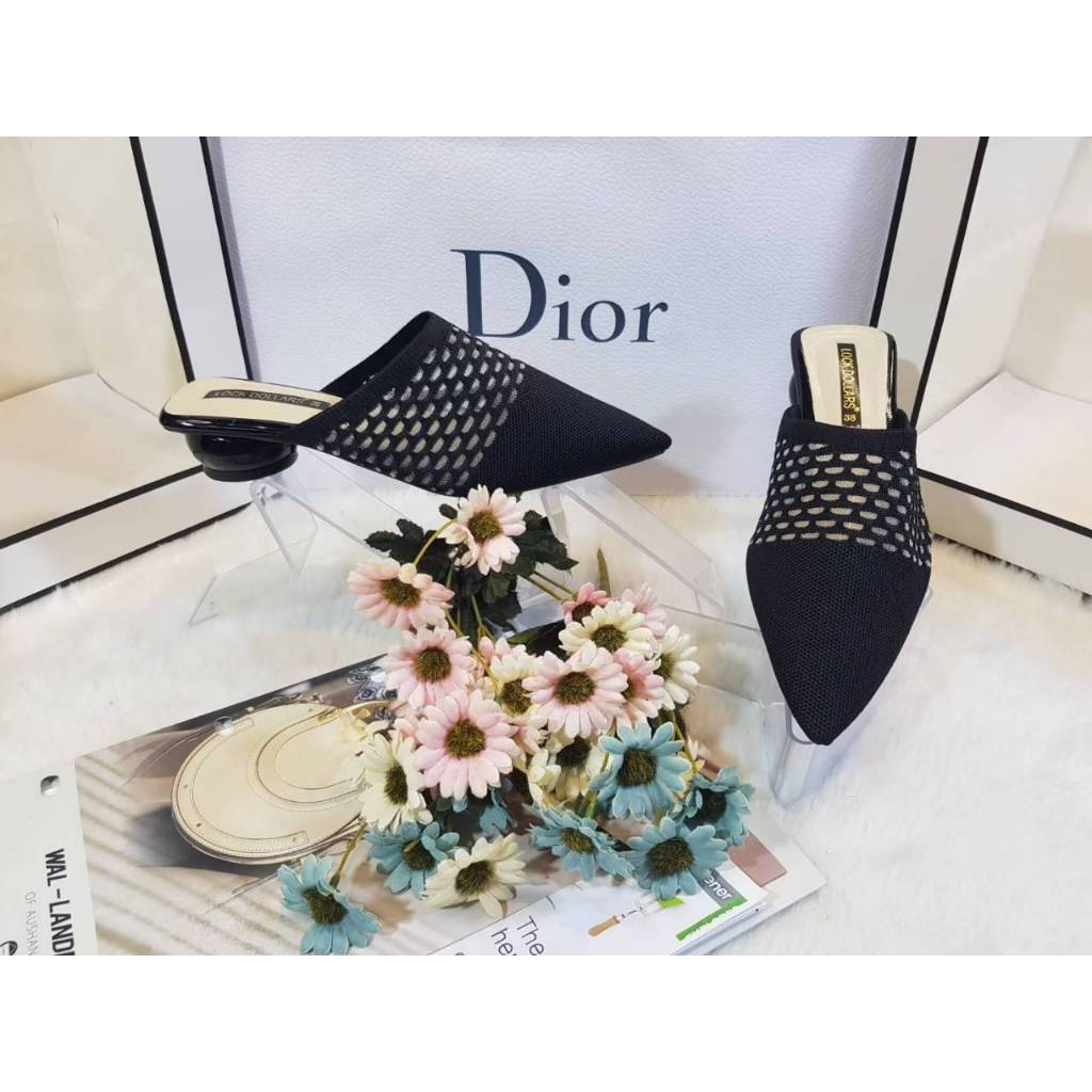 รองเท้าเปิดส้น ไซส์ใหญ่ แบบส้นกลม ส้นสูง 1 นิ้ว SIZe 36 - 45 Bigsize แบบผ้าไหมพรม ยืดตามเท้า สไตส์เกาหลี ไม่บีบรัดเท้าคะ