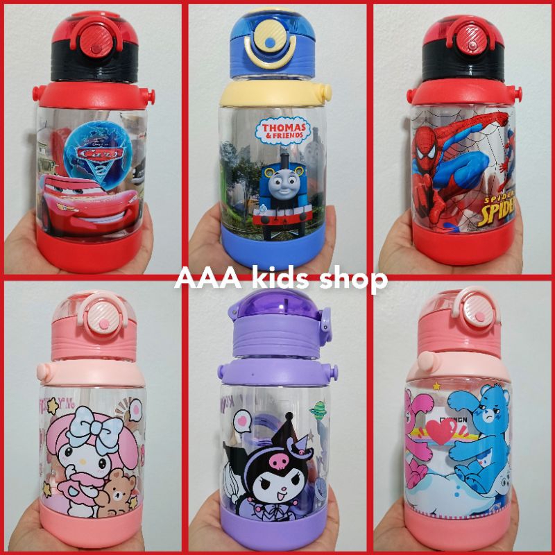 กระติกน้ำหลอดเด้ง ขวดน้ำมีสายสะพาย กระติกน้ำไปโรงเรียนปลอดสาร BPA