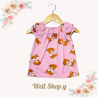 เสื้อคอกระเช้าเด็ก เสื้อเด็กผู้หญิง( เลือกลายได้ ) มีของพร้อมส่ง