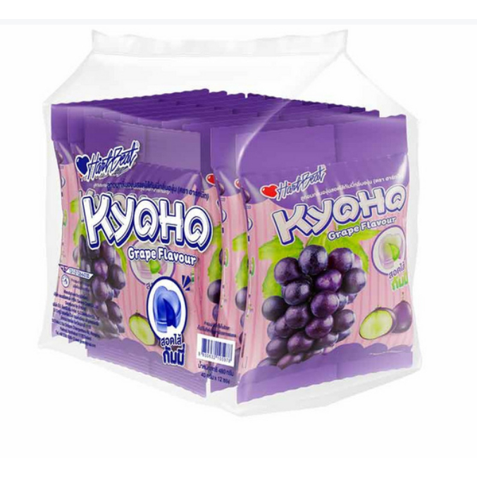 ฮาร์ทบีท ลูกอมสอดไส้กัมมี่กลิ่นองุ่น 40 กรัม (แพ็ก 12 ชิ้น)