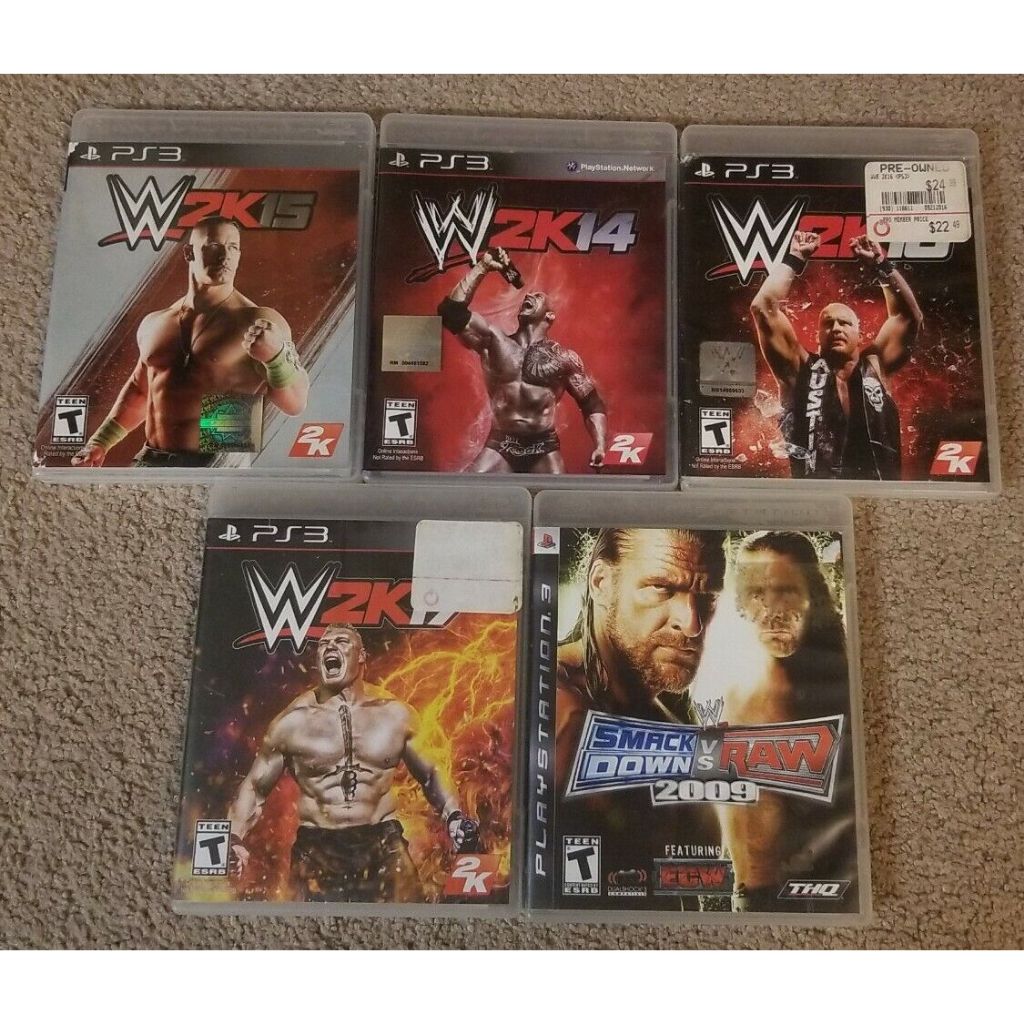 PS3 WWE แผ่นเกมส์มวยปล้ำ